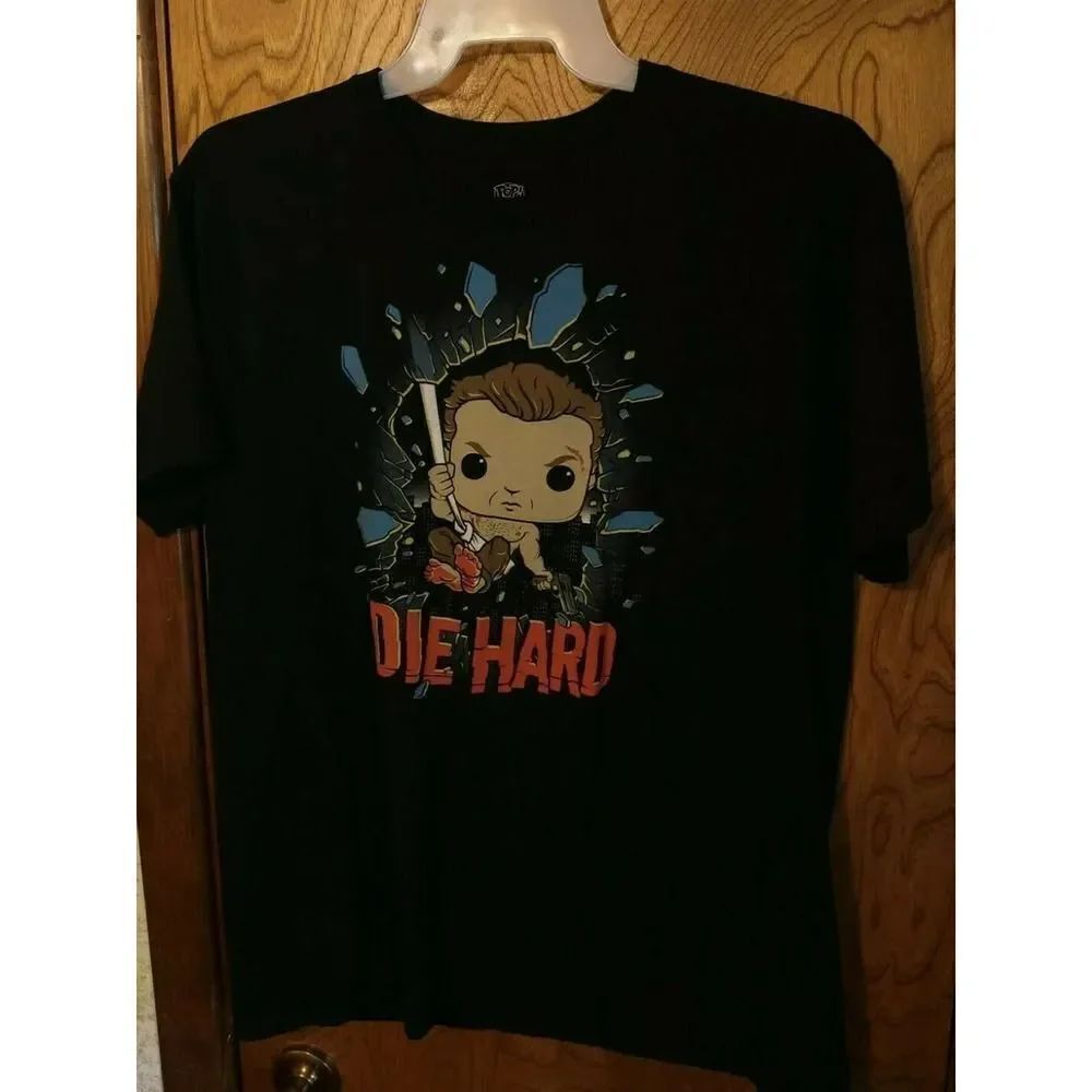 Pop Tees Die Hard T Shirt Size XL Black Short Slv
